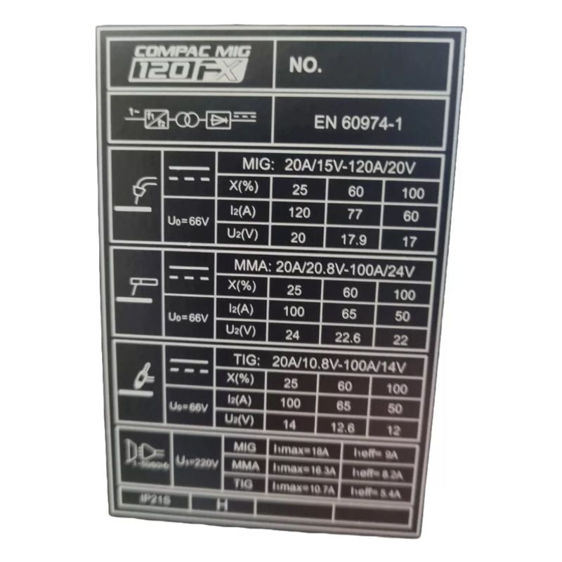 SOLDADORA KRAFTER DUAL COMPAC MIG 120FX