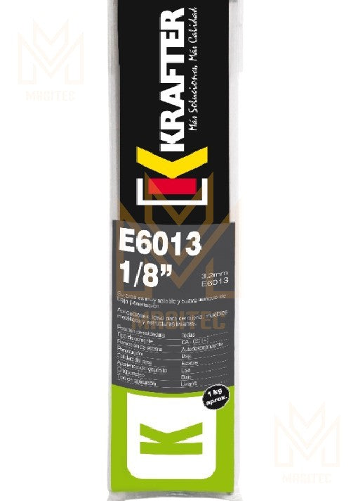 ELECTRODO SOLDADURA 6013 1/8 (3.2mm) FORMATO 1 KG KRAFTER