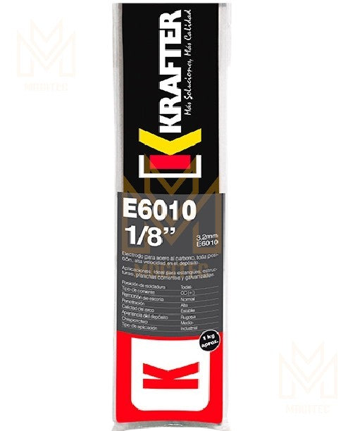 ELECTRODO SOLDADURA 6010 1/8 (3.2mm) FORMATO 1 KG KRAFTER