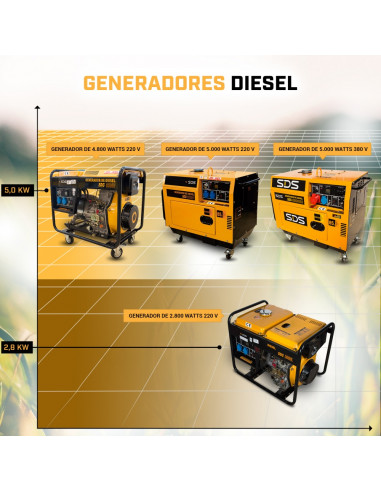GENERADOR DIESEL 5,0 KW SDS SDG6500S