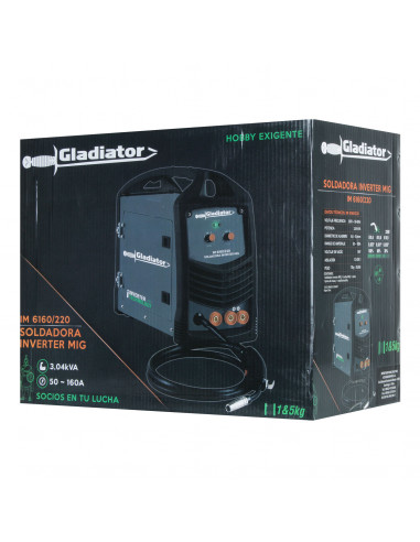 SOLDADORA INVERTER 160 AMP MIG GLADIATOR IM 6160/220