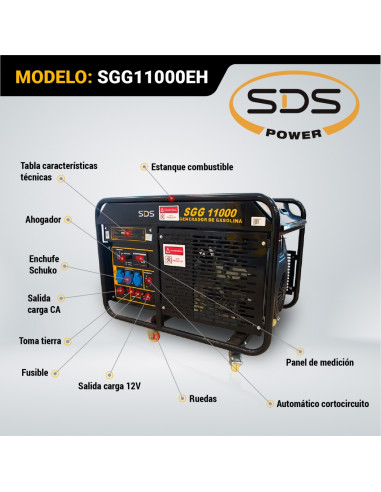 GENERADOR BENCINERO 11KW SDS SGG11000