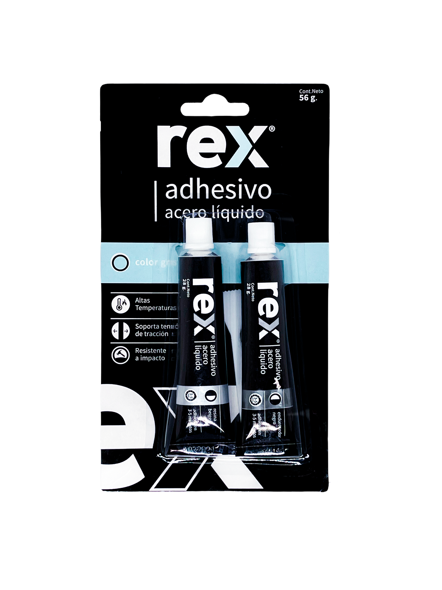 ADHESIVO ACERO LIQUIDO GRIS 56g REX