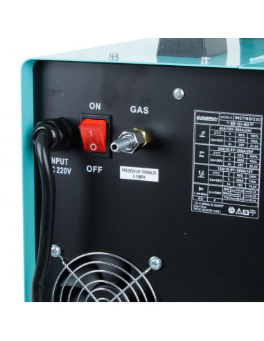 SOLDADORA 160 AMP MIG FLUX-ARCO-TIG ENERGY IMET 160/220