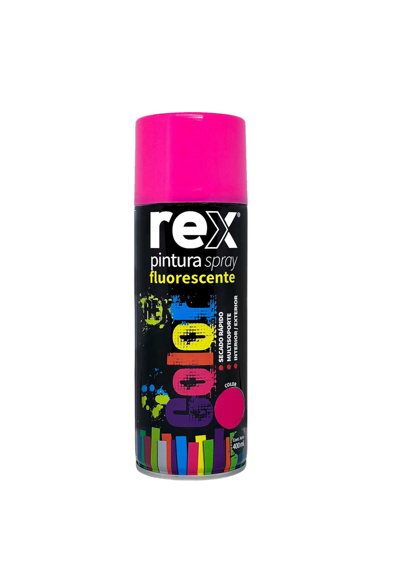 PINTURA SPRAY FLUORESCENTE 400mL ROSA REX