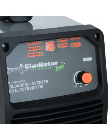SOLDADORA INVERTER 160 AMP MIG-TIG-ARCO GLADIATOR IMET 7160/2/220
