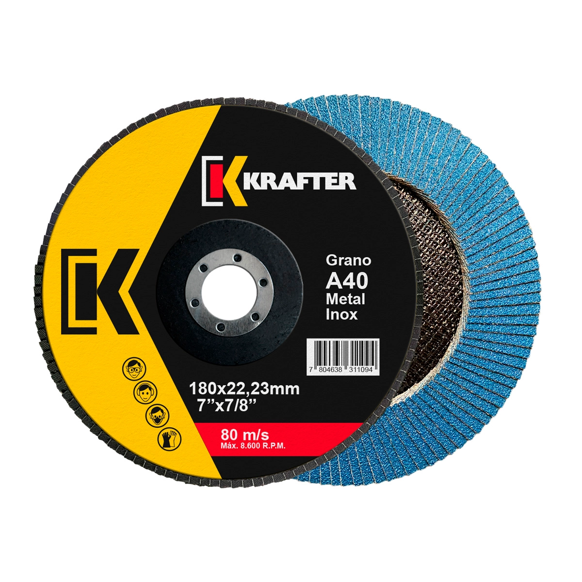 DISCO TRASLAPADO FLAP 7′ G40 KRAFTER