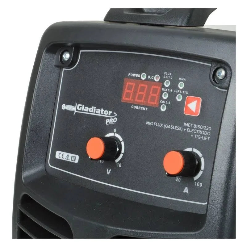 SOLDADORA 160 AMP MIG FLUX-TIG-ARCO GLADIATOR IMET 8160/220