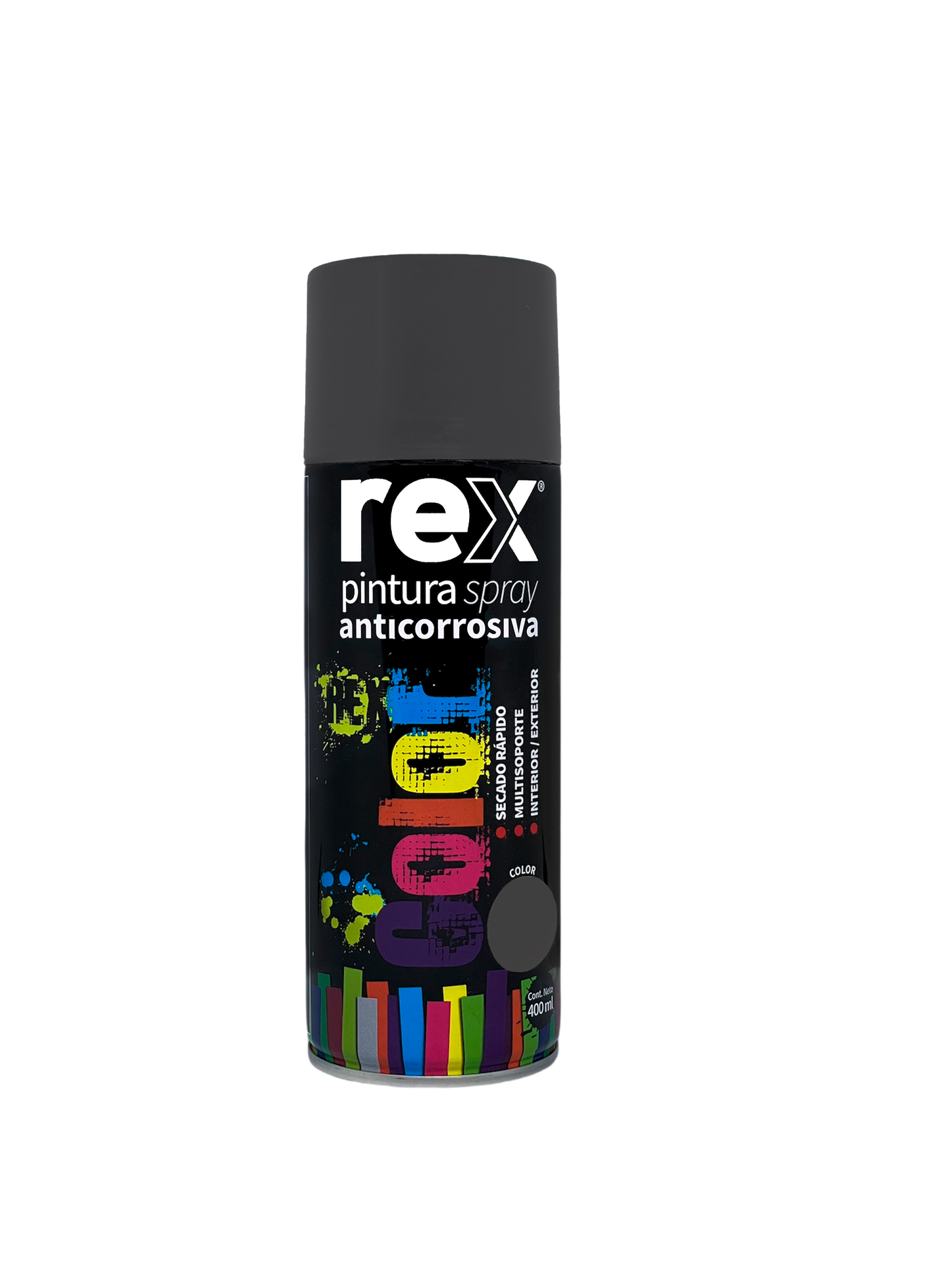 PINTURA SPRAY ANTICORROSIVO 400mL GRIS REX
