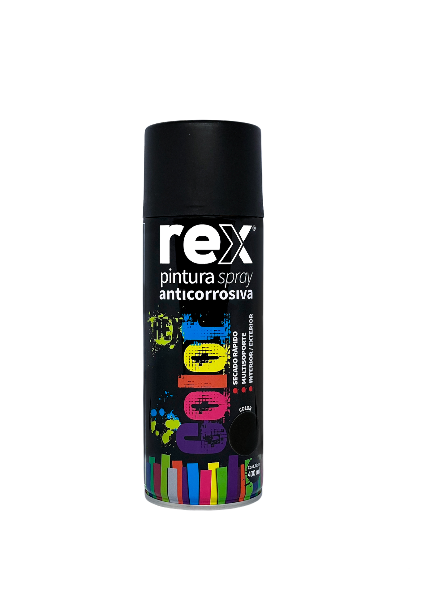 PINTURA SPRAY ANTICORROSIVO 400mL NEGRO REX