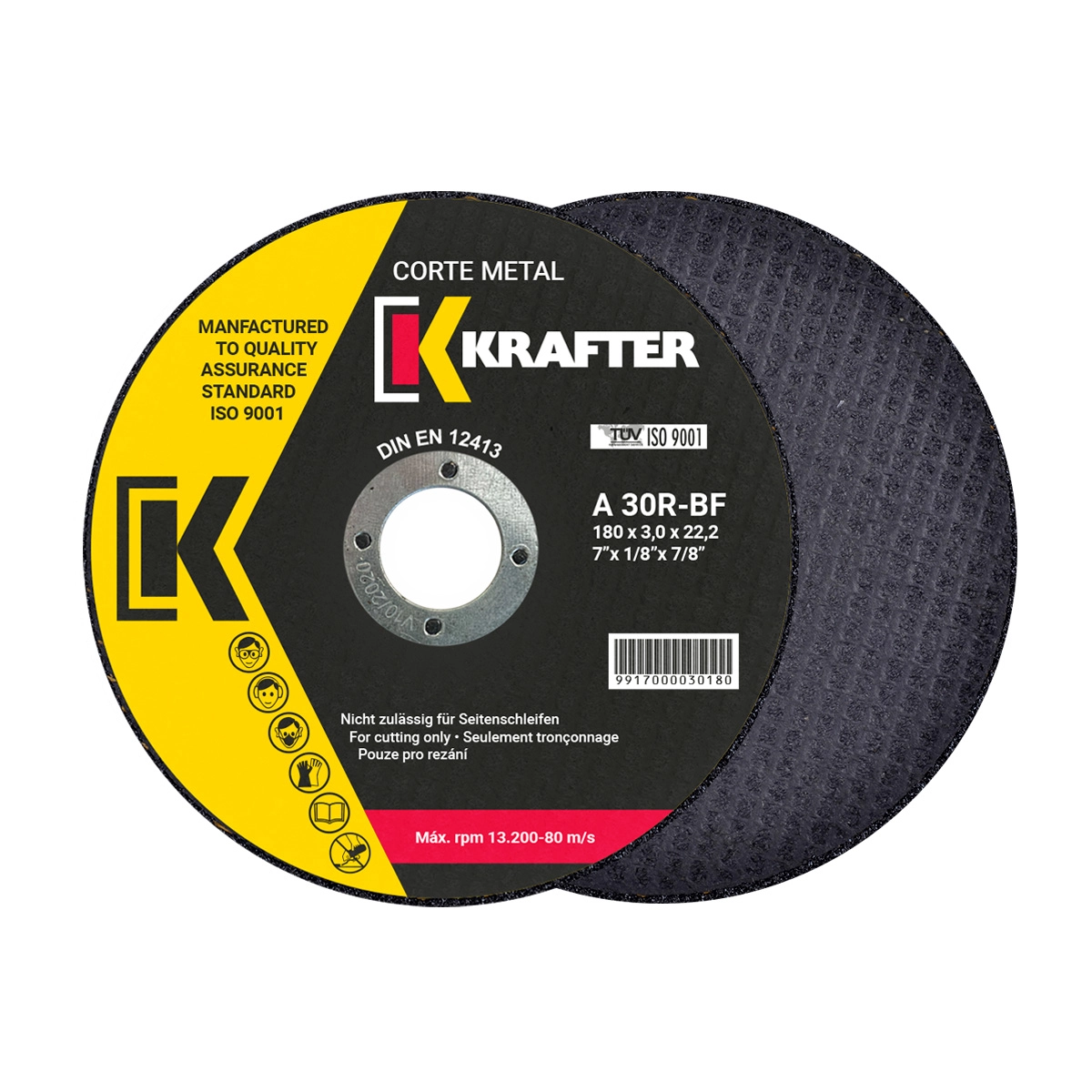 DISCO DE CORTE METAL 7′ X 3.0 mm KRAFTER