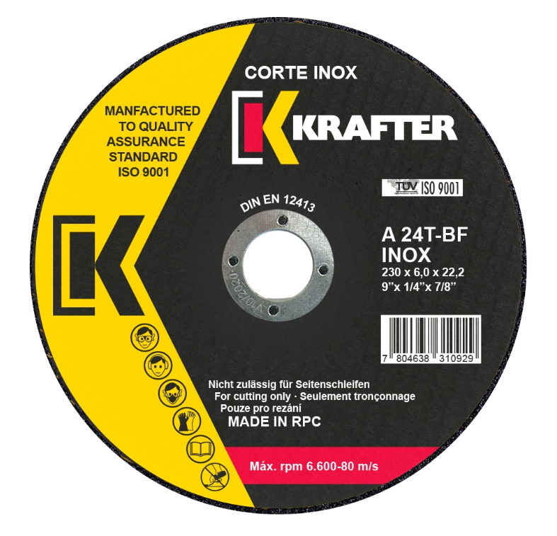 DISCO DE CORTE INOX FINO 9′ X 2.0 mm KRAFTER