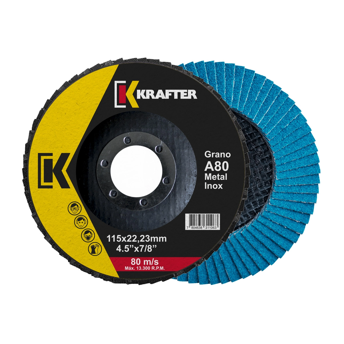 DISCO TRASLAPADO FLAP 4 1/2′ G80 KRAFTER