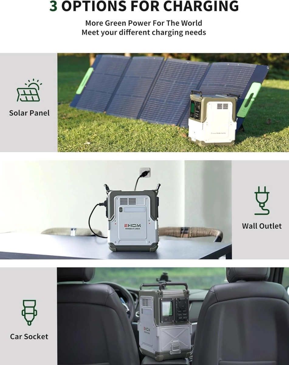 ESTACION DE ENERGÍA PORTÁTIL 600W EHOM EP600