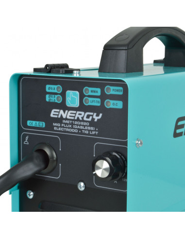 SOLDADORA 120 AMP MIG FLUX-ARCO-TIG ENERGY IMET 120/220
