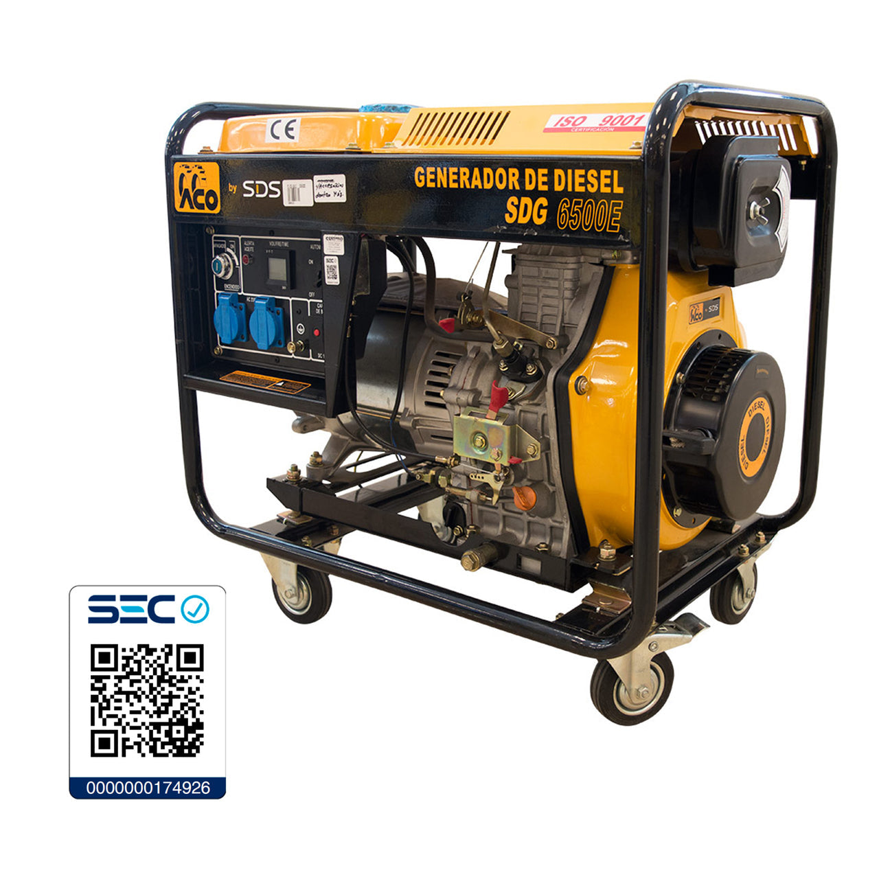 GENERADOR DIESEL 5,6 KW 220V SDS SDG6500E