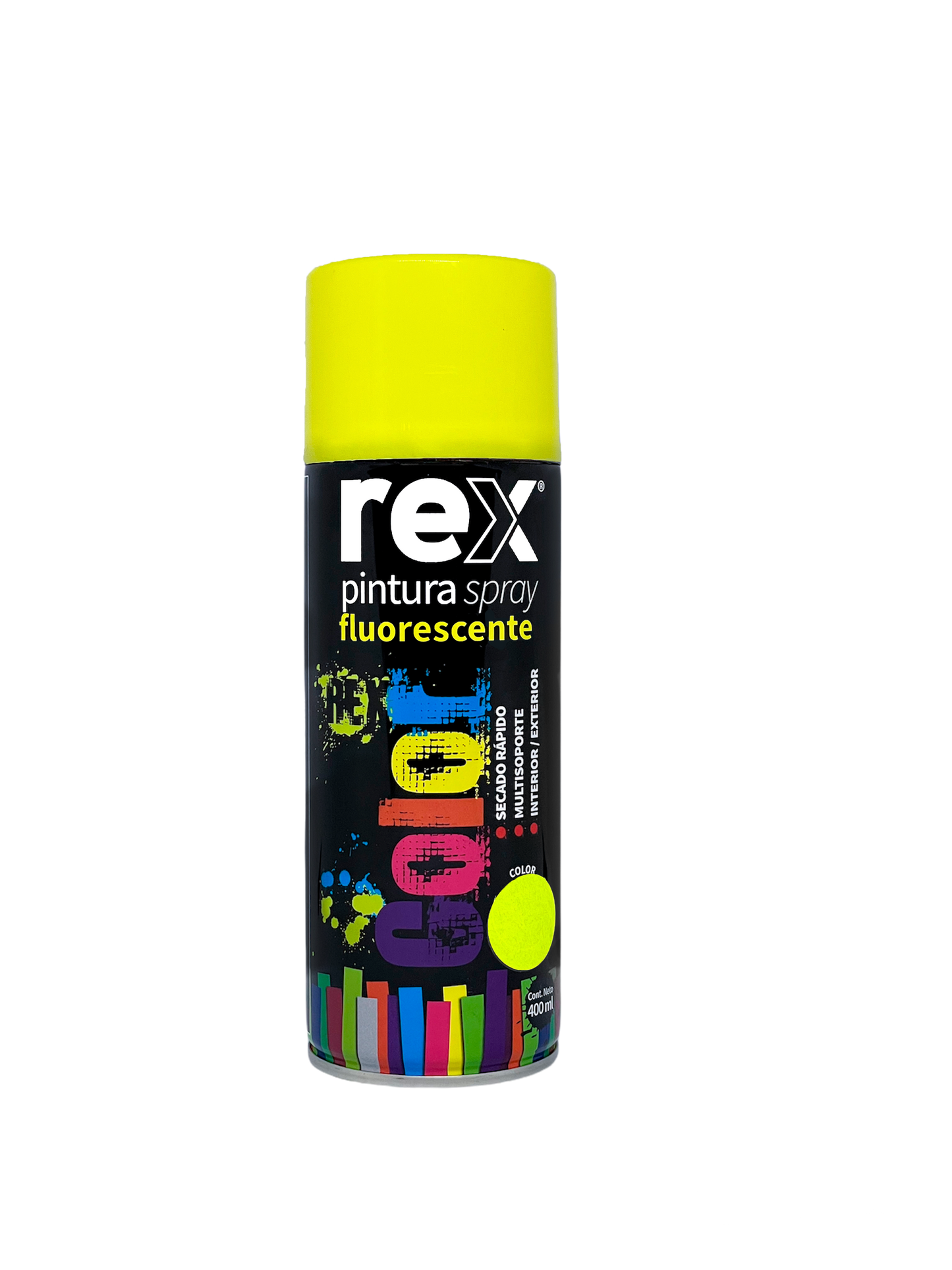PINTURA SPRAY FLUORESCENTE 400mL AMARILLO REX