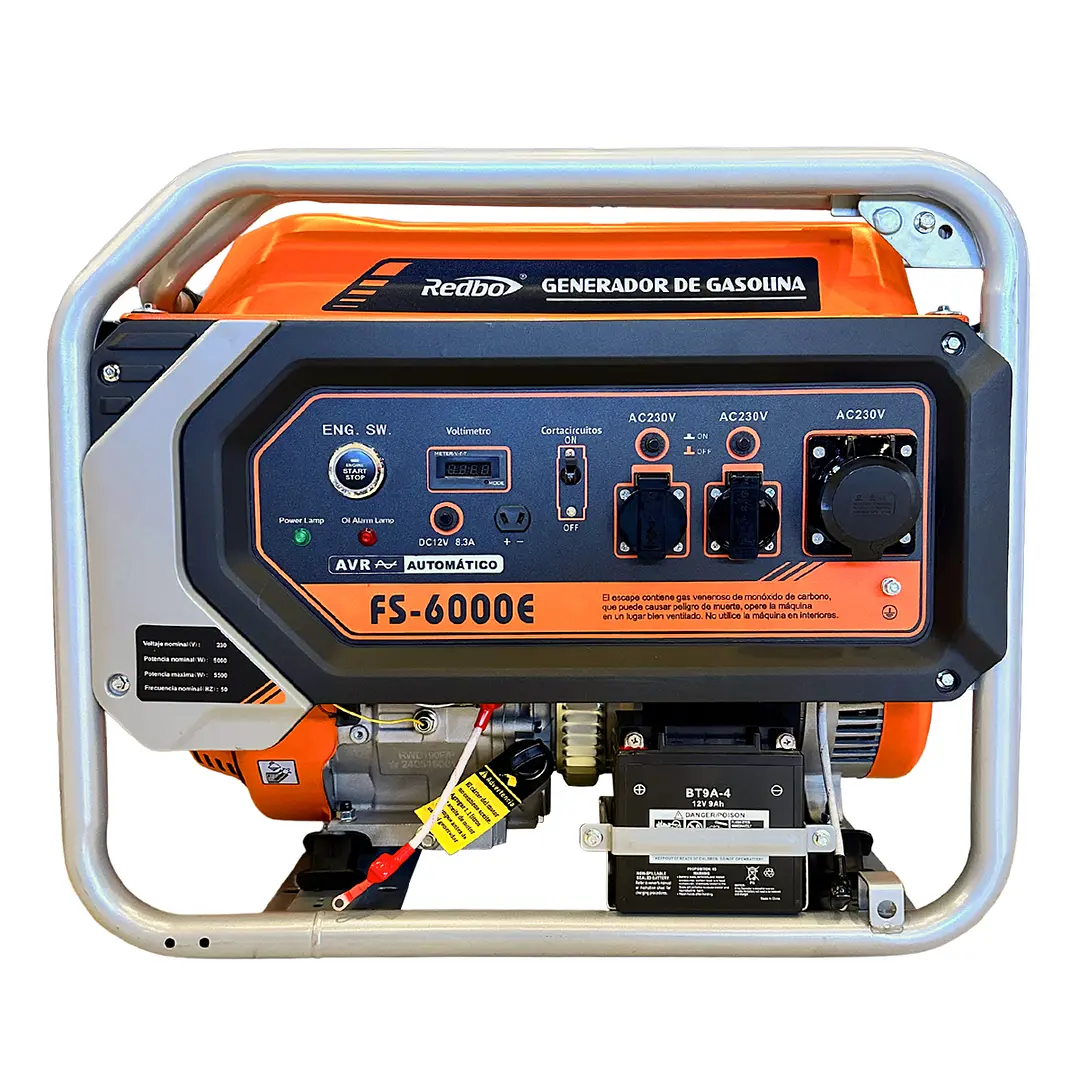 GENERADOR BENCINERO PARTIDA ELECTRICA REDBO FS-6000 E