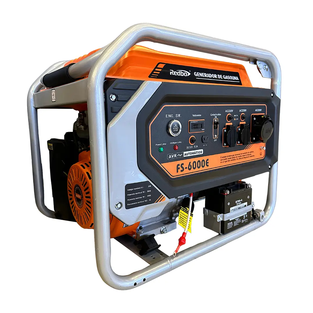 GENERADOR BENCINERO PARTIDA ELECTRICA REDBO FS-6000 E
