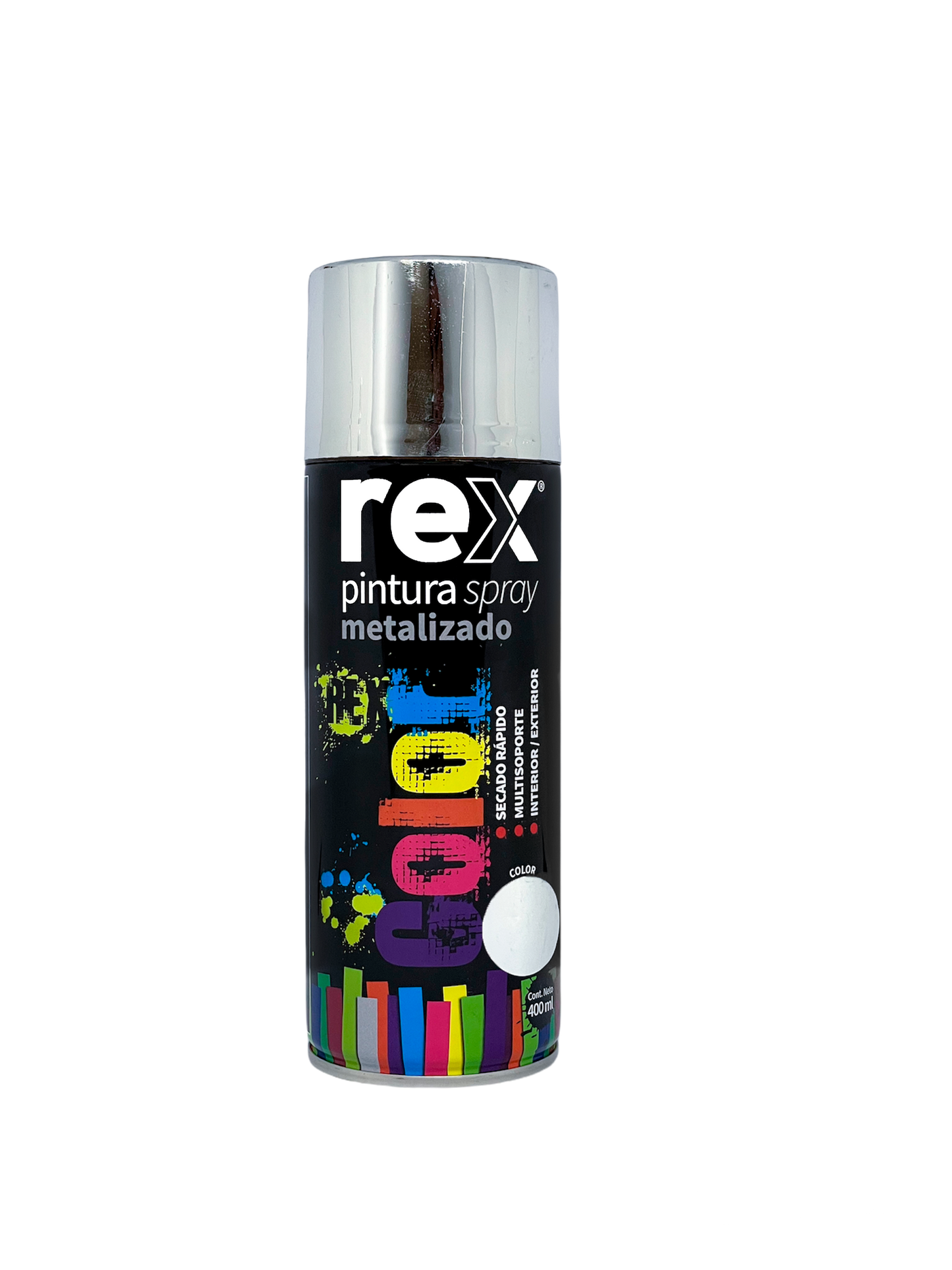 PINTURA SPRAY METALIZADO 400mL CROMO REX
