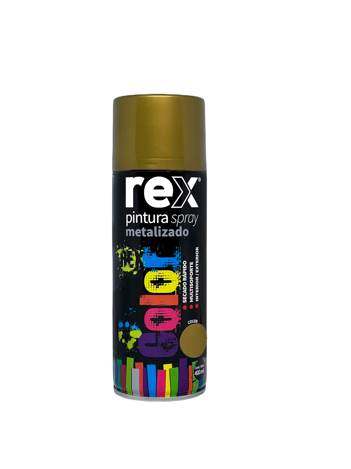 PINTURA SPRAY METALIZADO 400mL DORADO REX