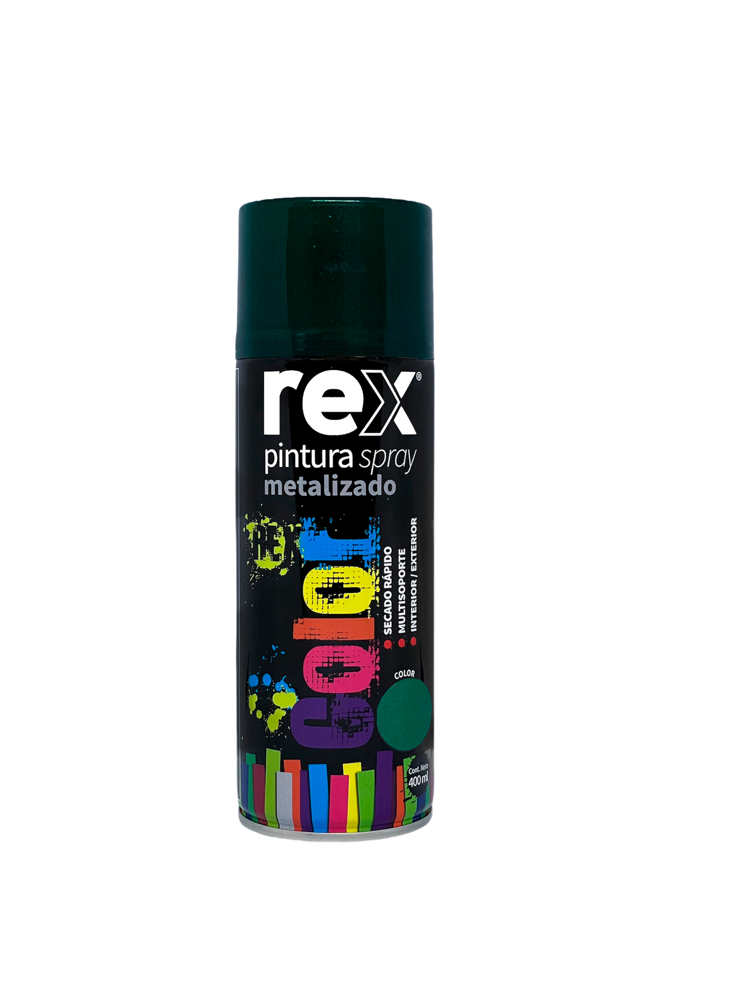 PINTURA SPRAY METALIZADO 400mL VERDE REX