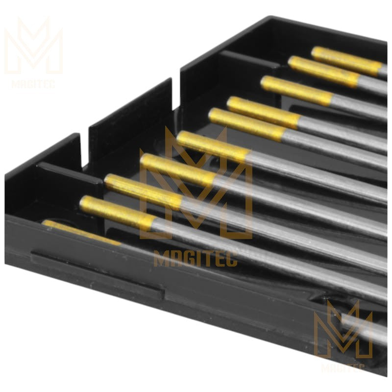 TUNGSTENO PUNTA DORADA (WL15) 2.4mm X 175mm (3/32”) 10 UNIDADES