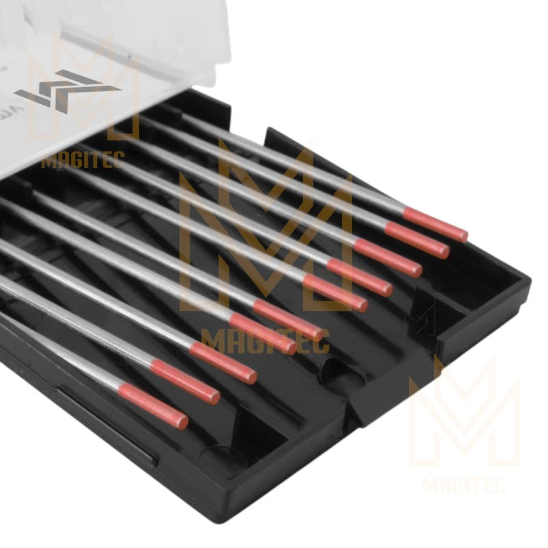 TUNGSTENO PUNTA ROJA (WT20) 3.2mm X 175mm (1/8”) 10 UNIDADES