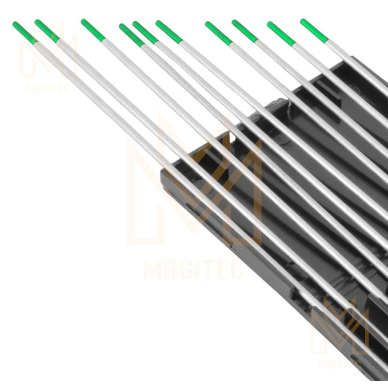 TUNGSTENO PUNTA VERDE (WP) 2.4mm X 175mm (3/32”) 10 UNIDADES
