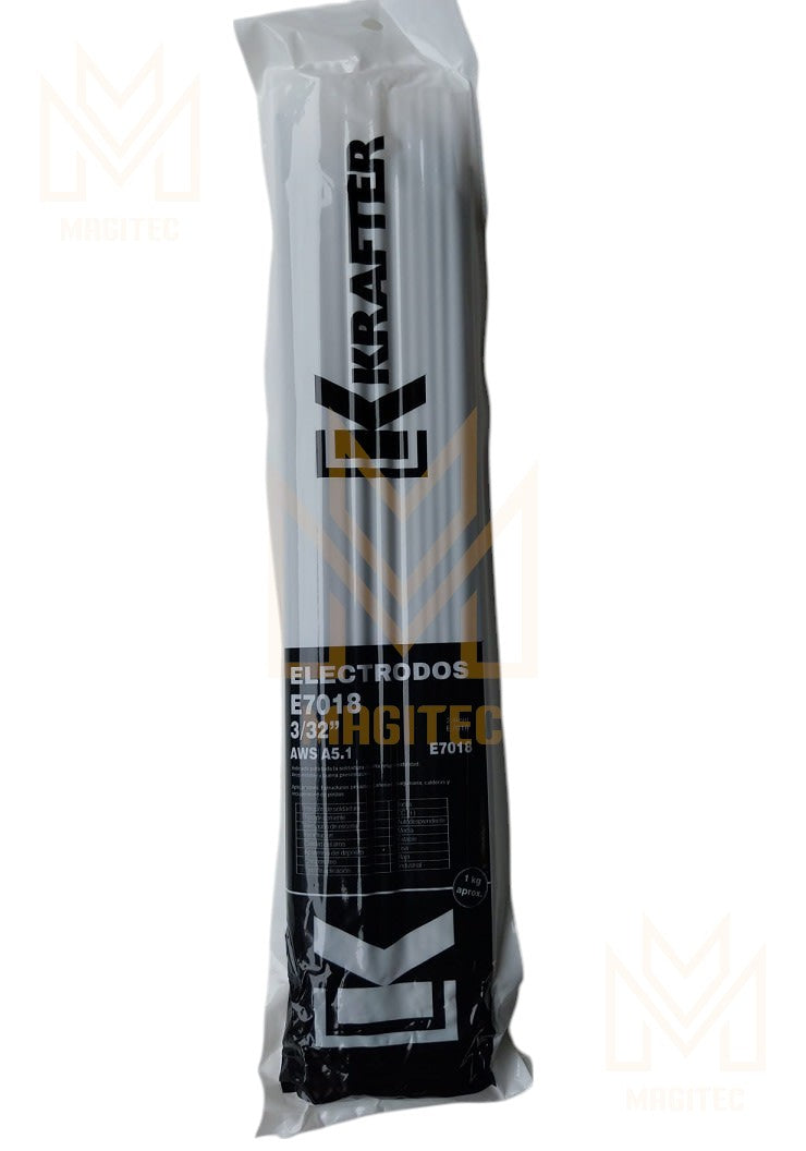 ELECTRODO SOLDADURA 7018 1/8 (3.2mm) FORMATO 1 KG KRAFTER