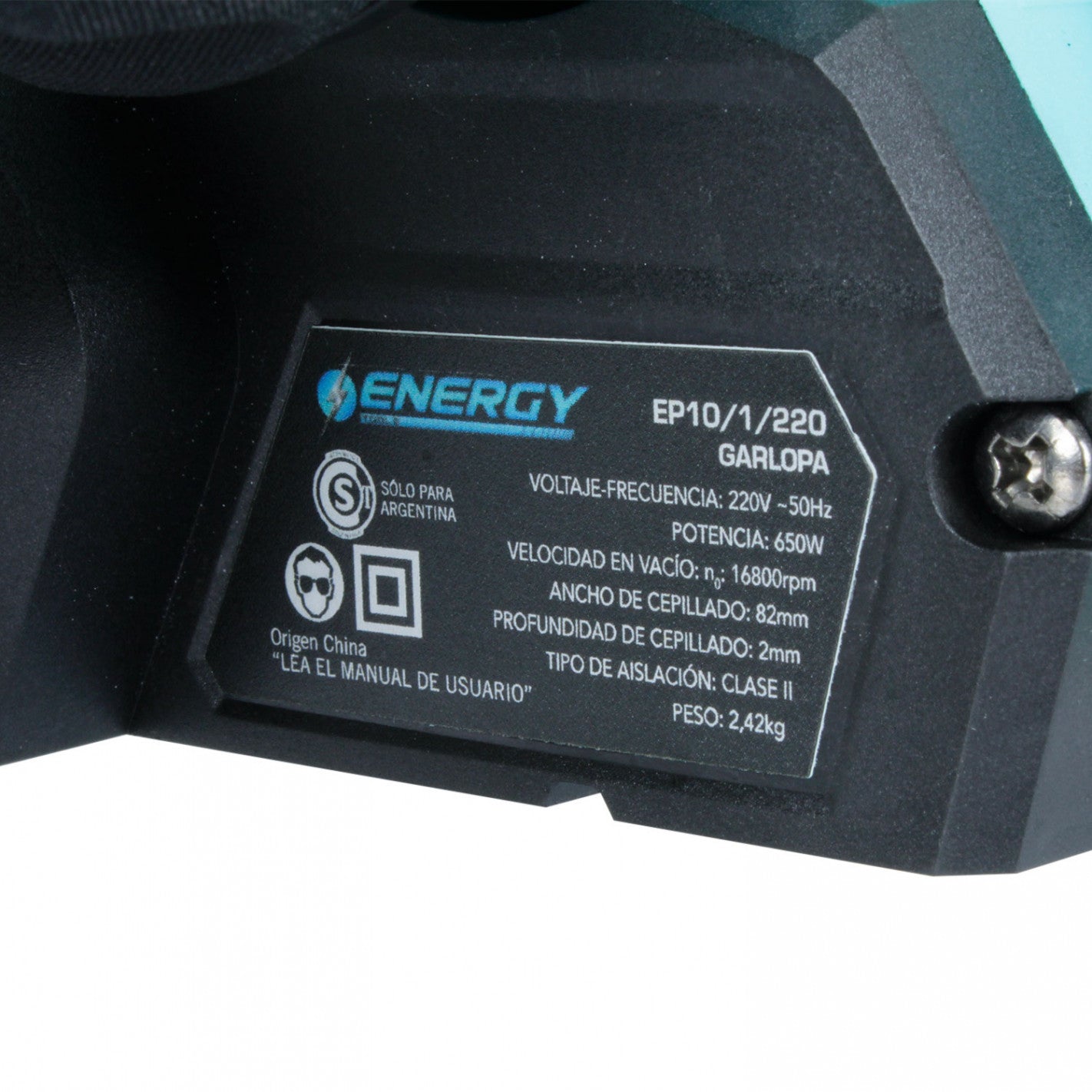 CEPILLO ELECTRICO 82 x 2MM 650W ENERGY EP 10/1/220