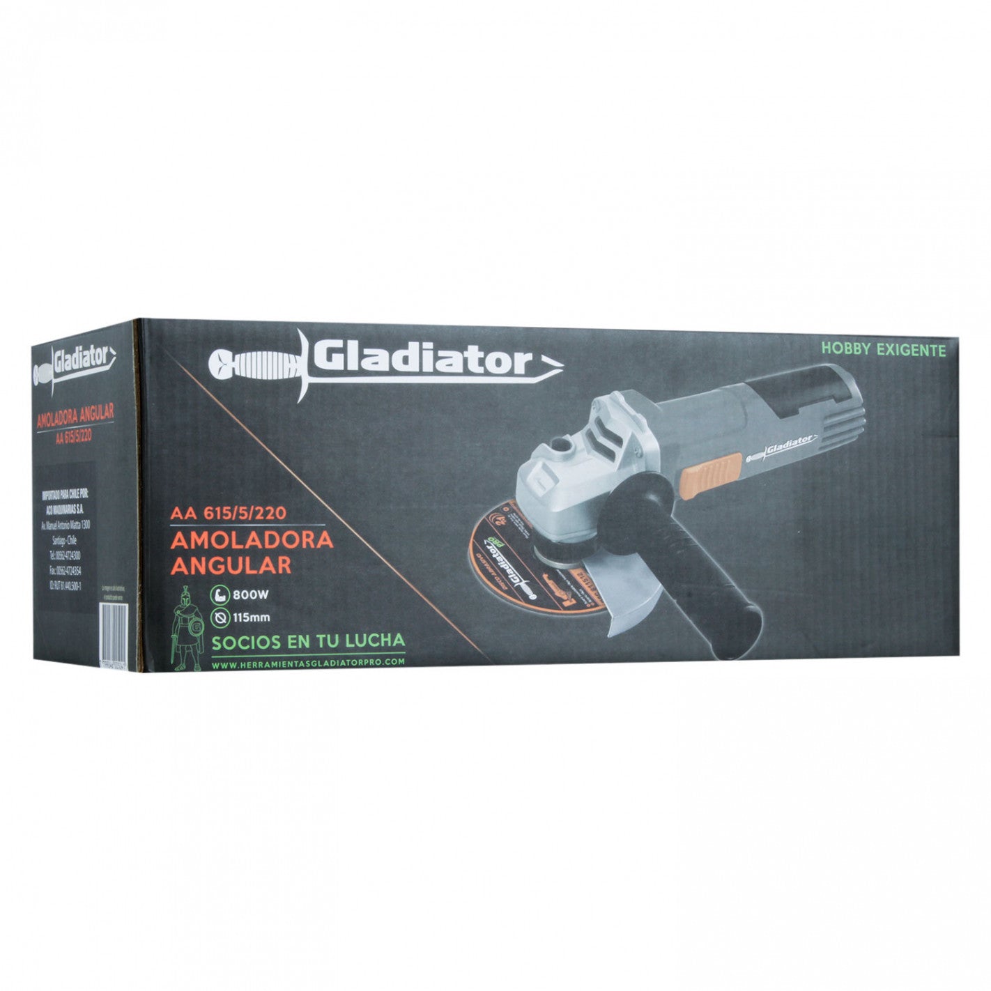ESMERIL ANGULAR 4 1/2" 800W GLADIATOR AA 615/5/220