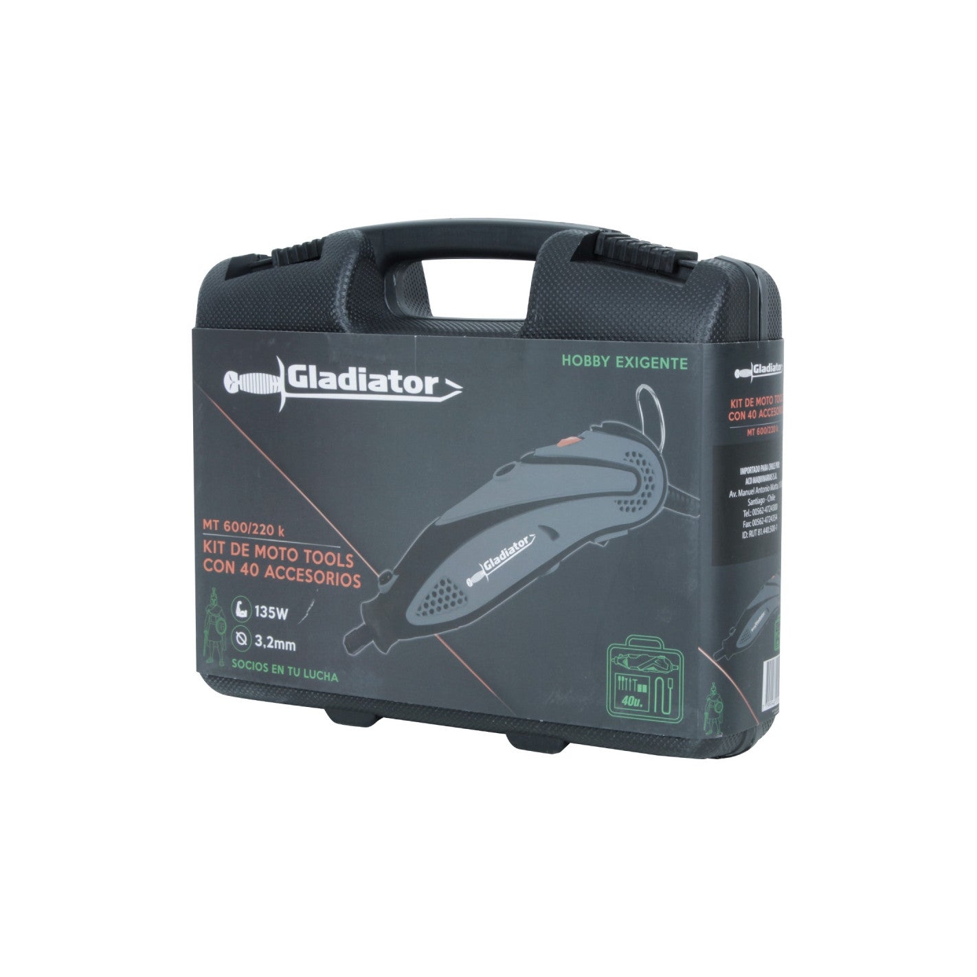 KIT HERRAMIENTA MULTIPROPOSITO 135W GLADIATOR MT600/220K