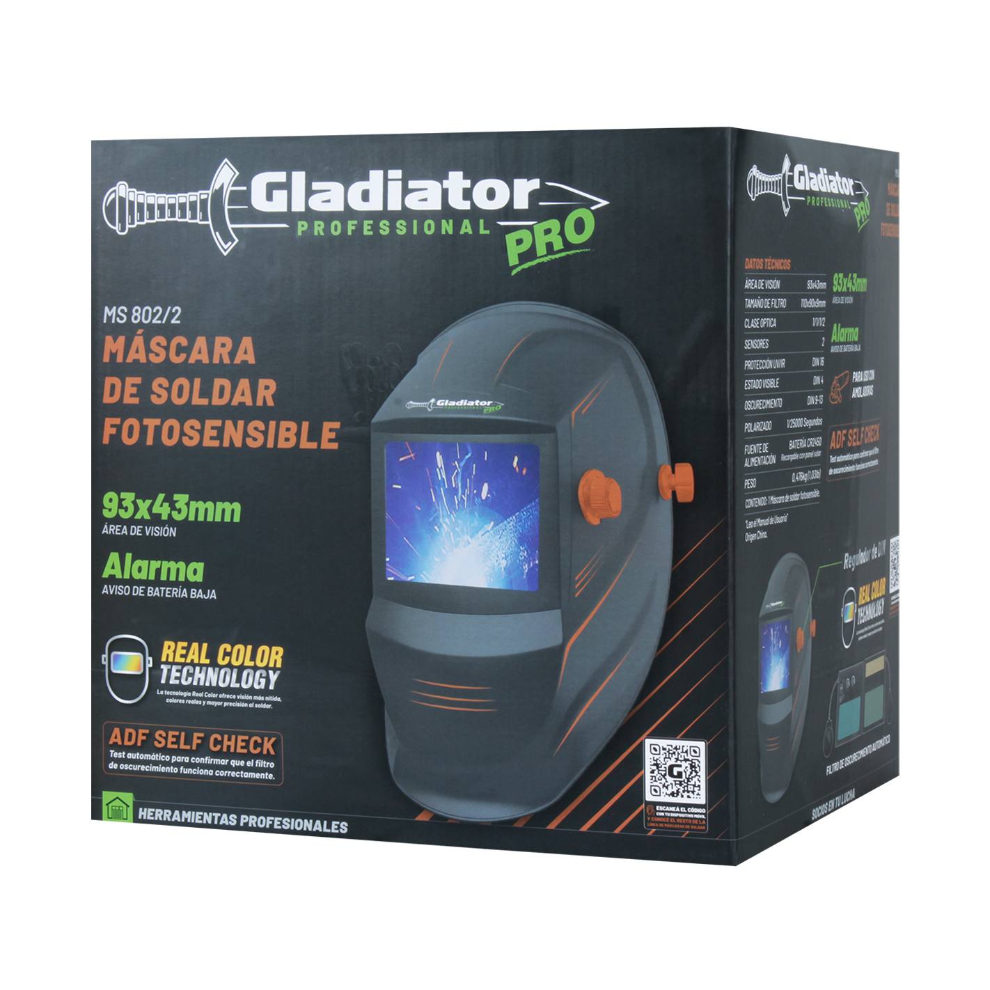 MASCARA DE SOLDAR FOTOSENSIBLE GLADIATOR MS 802/2