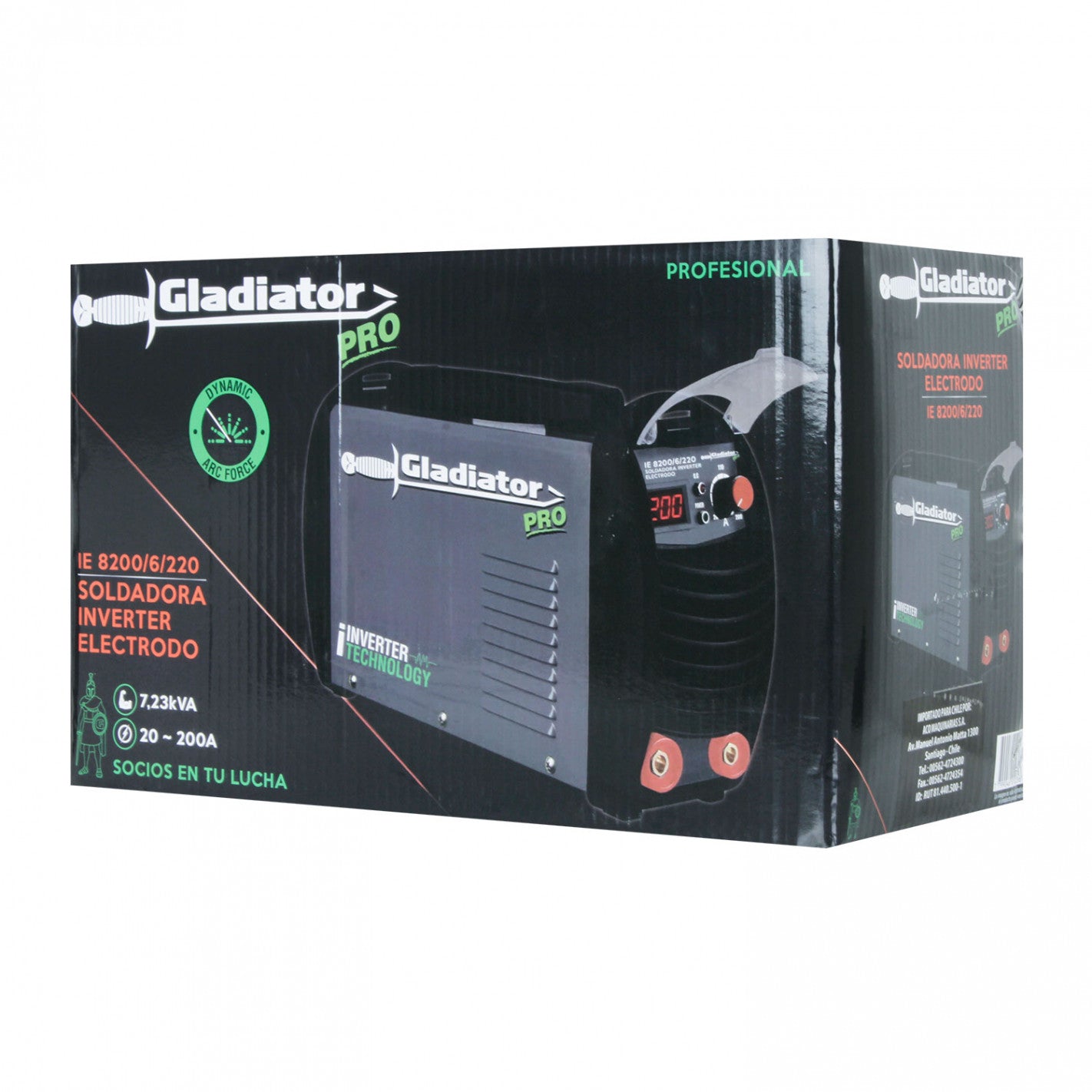 SOLDADORA INVERTER ARCO MANUAL 200amp GLADIATOR IE 8200/6/220