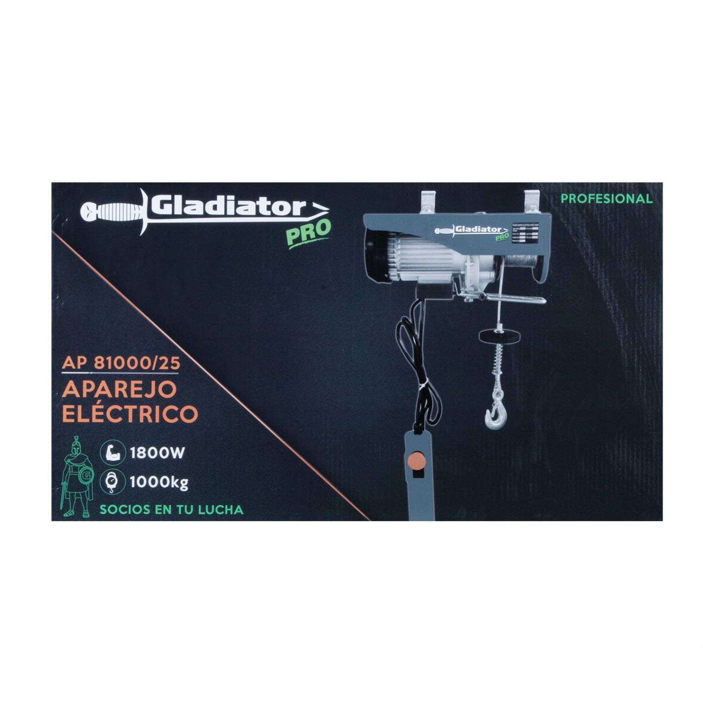 TECLE ELECTRICO 1000KG 1800W ALZADA 6-12MTS GLADIATOR AP81000