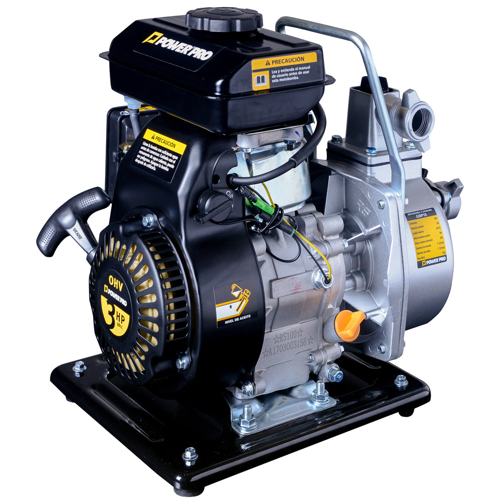 MOTOBOMBA GASOLINA AGUA LIMPIA 1" 3 HP POWERPRO GWP10