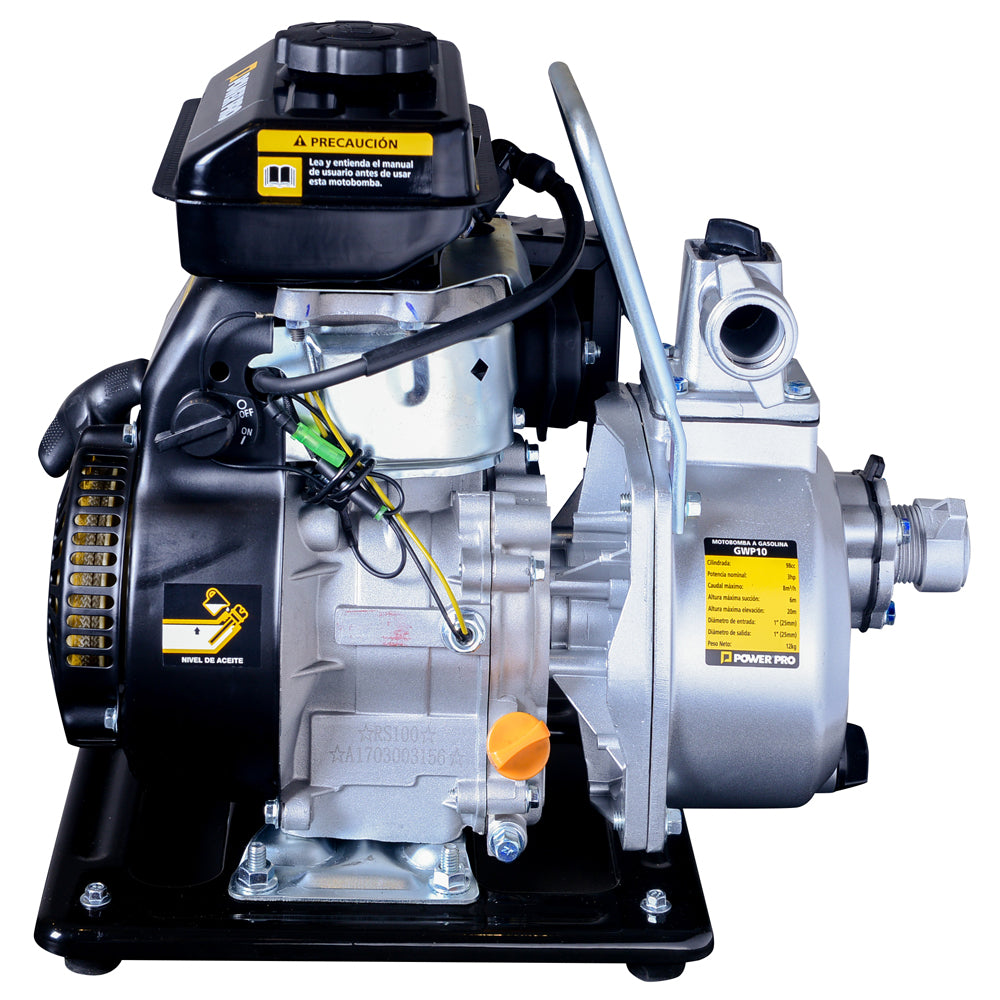 MOTOBOMBA GASOLINA AGUA LIMPIA 1" 3 HP POWERPRO GWP10