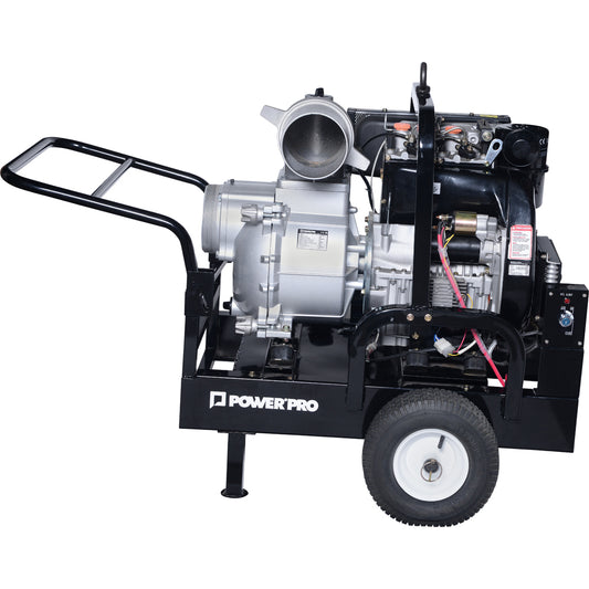 MOTOBOMBA DIESEL 6″ PARTIDA ELECTRICA 16.8 HP POWERPRO DWP150FLE