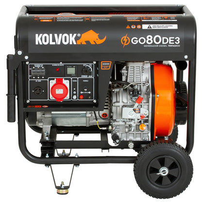 GENERADOR DIESEL TRIFASICO GO80DE3 8.1KVA KOLVOK