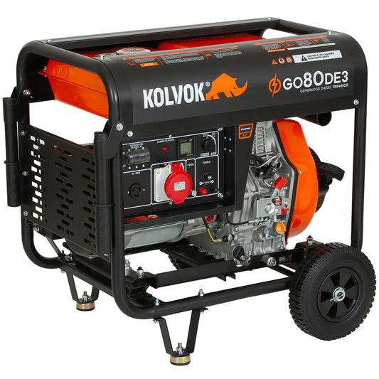 GENERADOR DIESEL TRIFASICO GO80DE3 8.1KVA KOLVOK