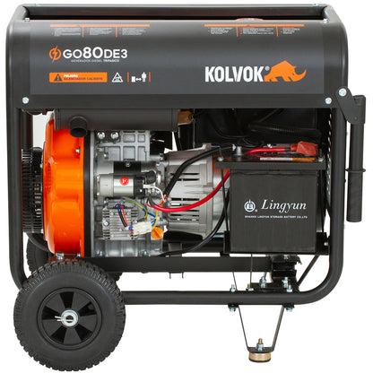 GENERADOR DIESEL TRIFASICO GO80DE3 8.1KVA KOLVOK