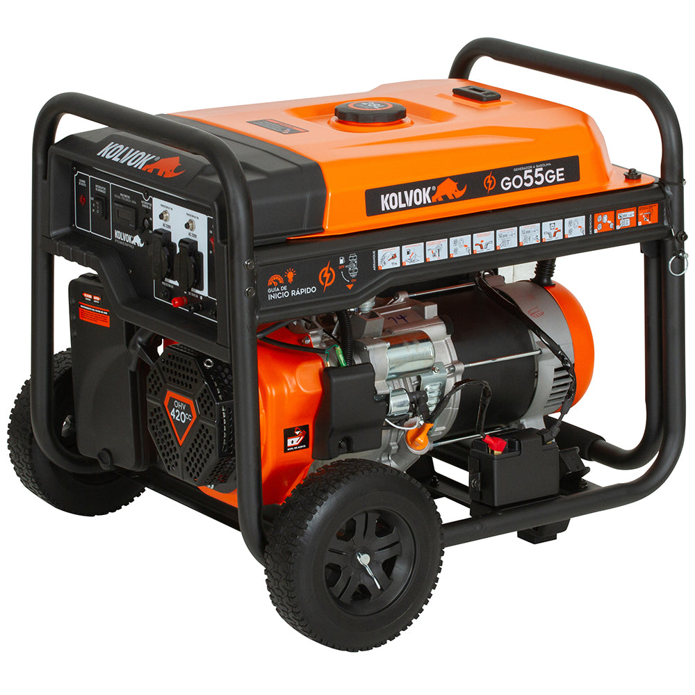 GENERADOR GASOLINA GO55GE 5.5KVA KOLVOK