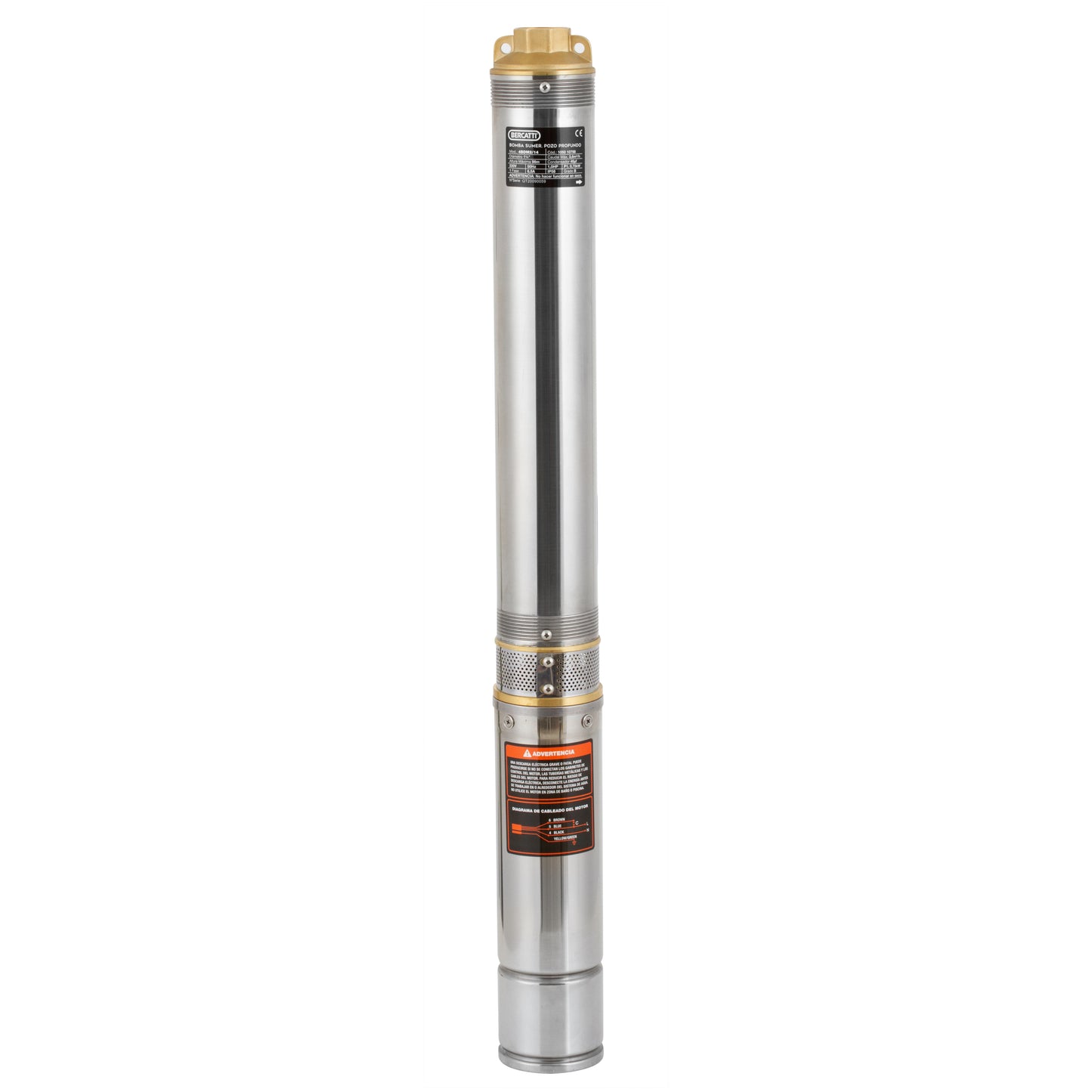 BOMBA SUMERGIBLE 1HP POZO 4" BERCATTI 4BDM2/14