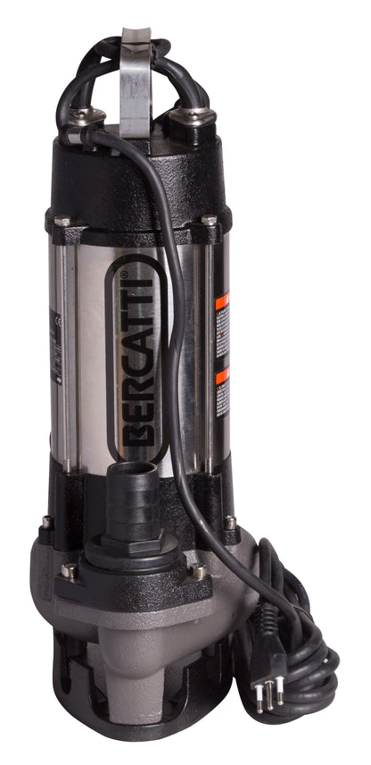 BOMBA SUMERGIBLE AGUA SUCIA 1.5 HP BERCATTI WQD10
