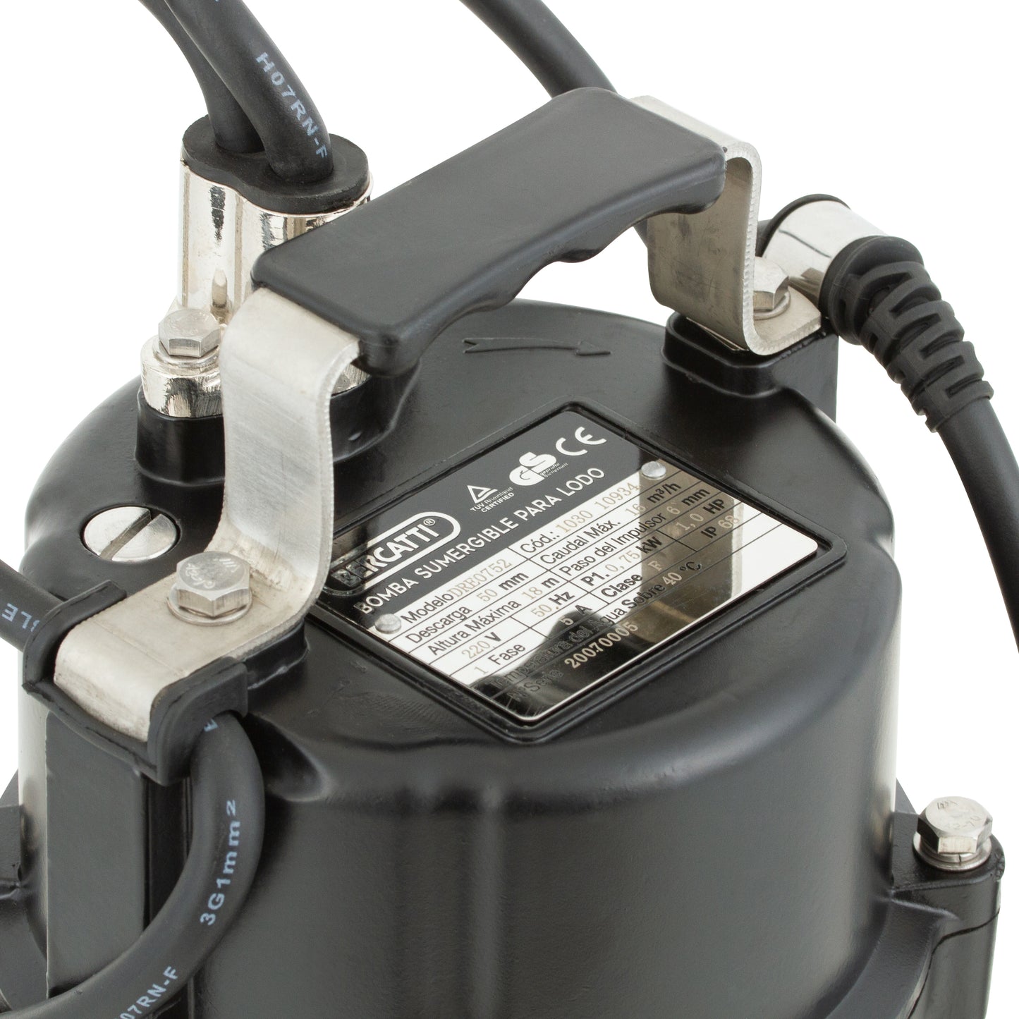 BOMBA SUMERGIBLE 1HP AGUAS SUCIAS BERCATTI DRE0752