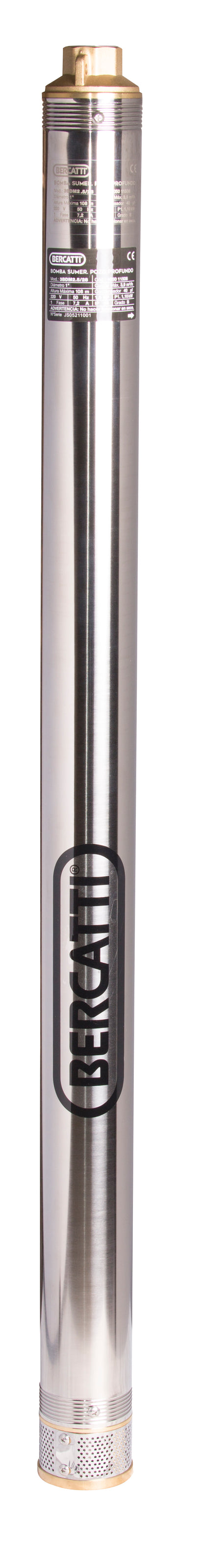 BOMBA SUMERGIBLE POZO 3″ 1,5HP BERCATTI 3BDM2.5/28