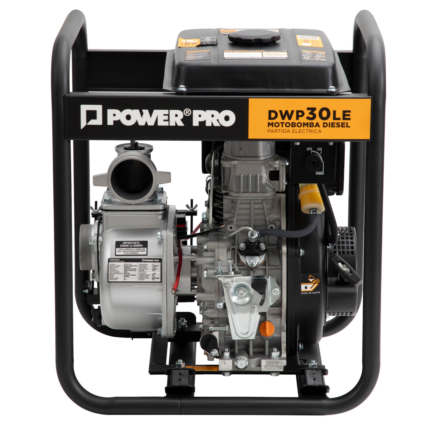 MOTOBOMBA DIESEL AGUAS LIMPIAS PE 3″ 6.7HP DWP30LE POWER PRO