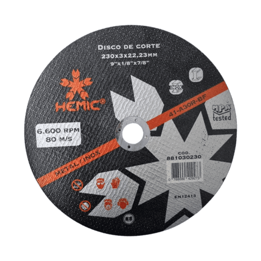 DISCO DE CORTE 9′ X 3.0 mm HEMIC
