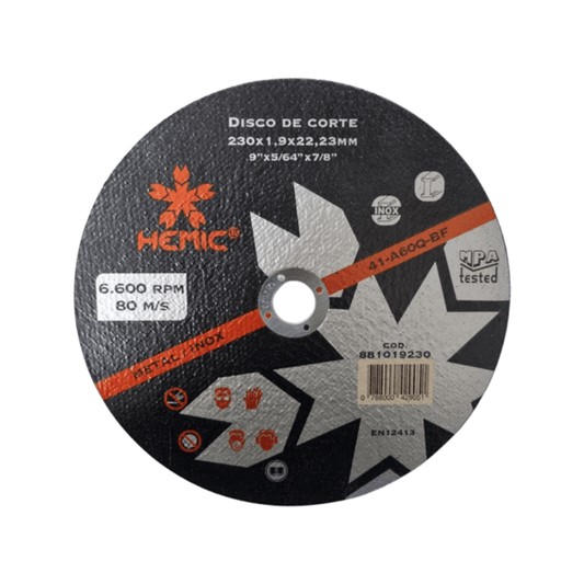 DISCO DE CORTE 9′ X 1.9 mm HEMIC